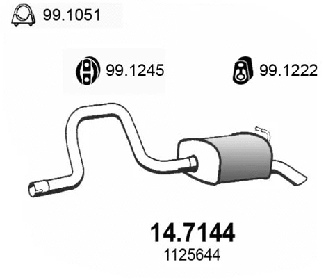 Rear Muffler (14.7144)