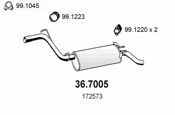 Rear Muffler (36.7005)