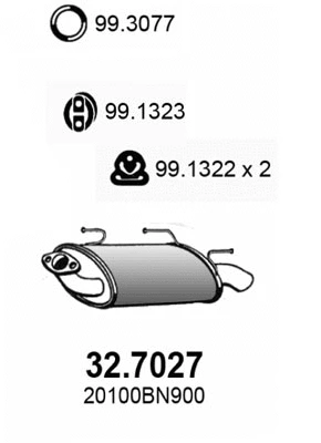 Rear Muffler (32.7027)