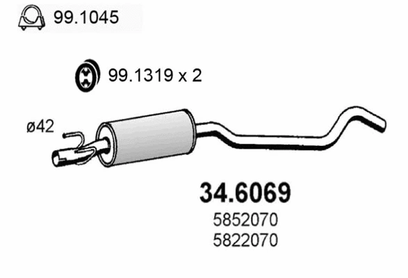 Centre Muffler (34.6069)