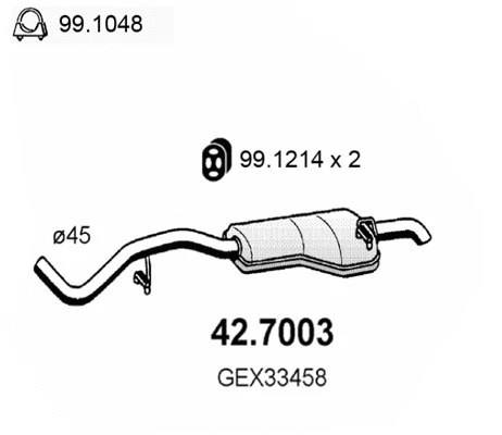 Rear Muffler (42.7003)
