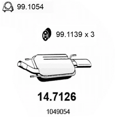 Rear Muffler (14.7126)
