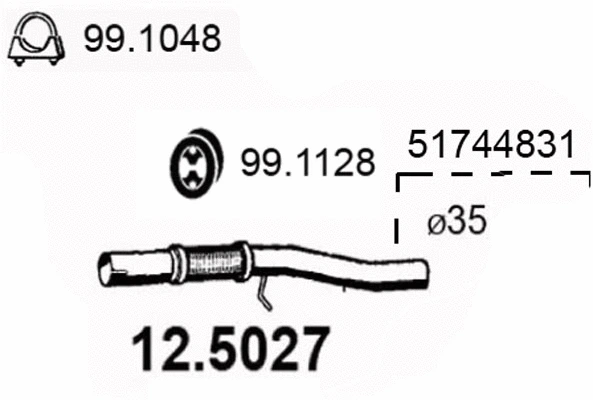 Exhaust Pipe (12.5027)