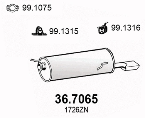 Rear Muffler (36.7065)