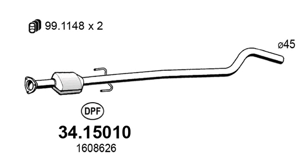 Soot/Particulate Filter, exhaust system (34.15010)