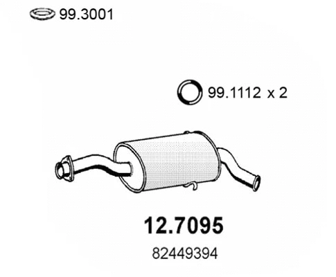 Rear Muffler (12.7095)