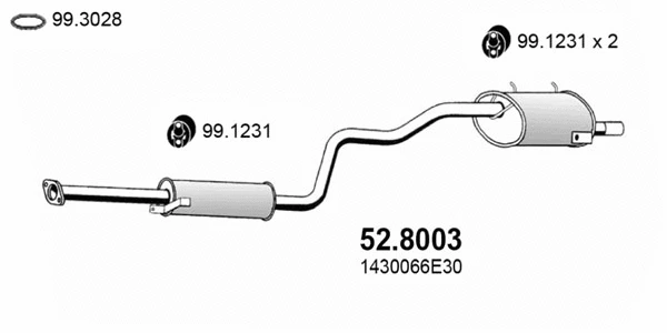 Centre/Rear Muffler (52.8003)