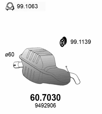 Rear Muffler (60.7030)