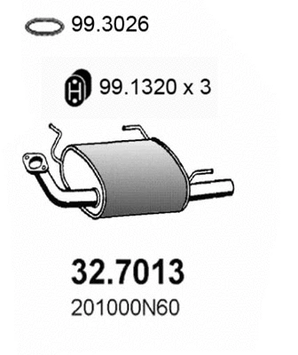 Rear Muffler (32.7013)