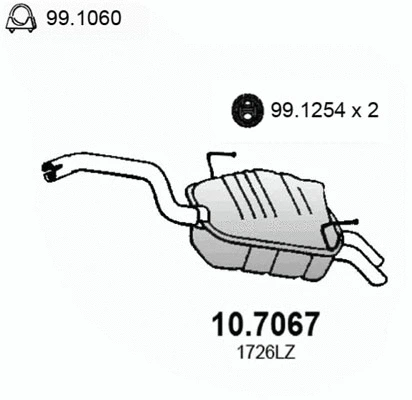 Rear Muffler (10.7067)