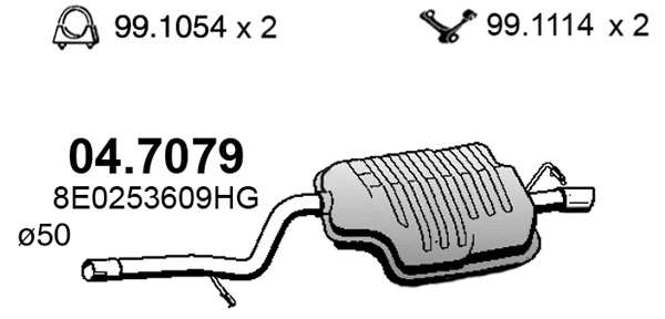 Rear Muffler (04.7079)