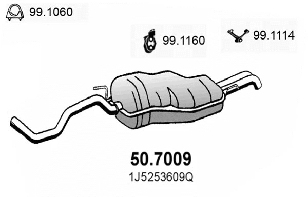 Rear Muffler (50.7009)