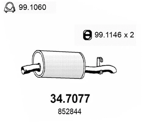 Rear Muffler (34.7077)
