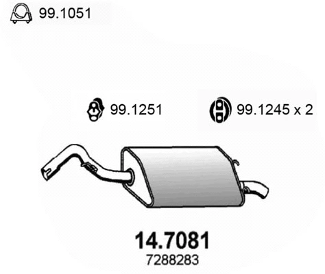 Rear Muffler (14.7081)
