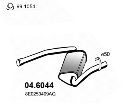 Centre Muffler (04.6044)