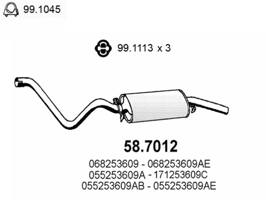 Rear Muffler (58.7012)