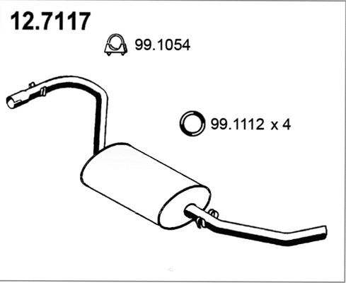 Rear Muffler (12.7117)