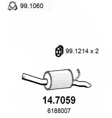 Rear Muffler (14.7059)