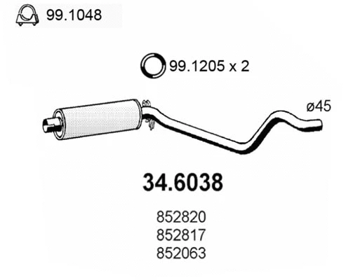 Centre Muffler (34.6038)