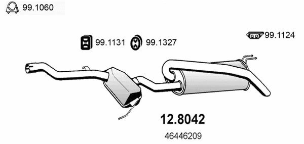 Centre/Rear Muffler (12.8042)