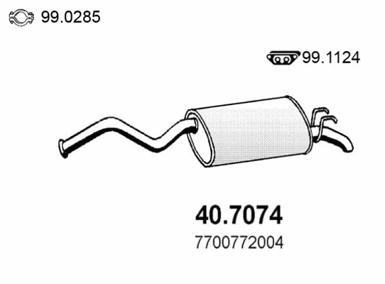 Rear Muffler (40.7074)