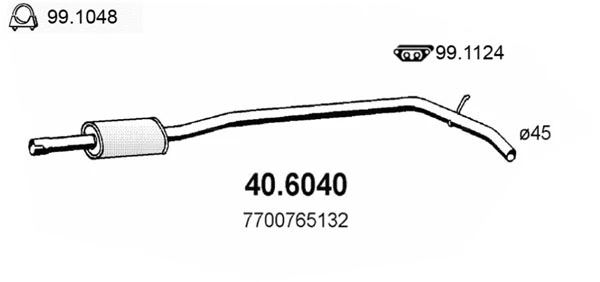 Centre Muffler (40.6040)