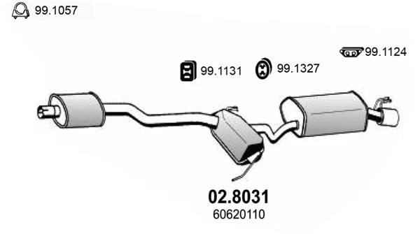 Centre/Rear Muffler (02.8031)