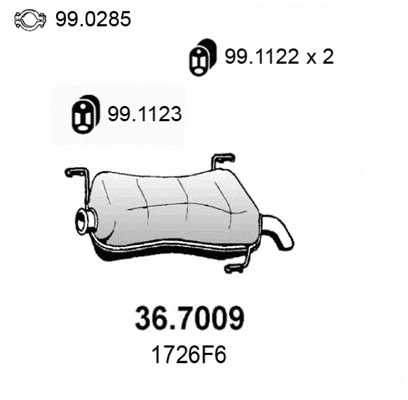 Rear Muffler (36.7009)