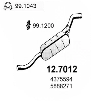 Rear Muffler (12.7012)