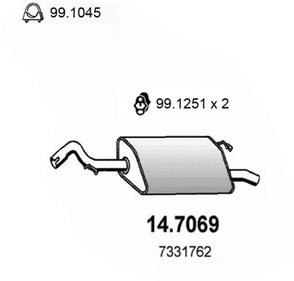 Rear Muffler (14.7069)