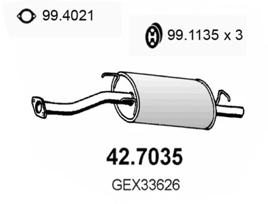 Rear Muffler (42.7035)