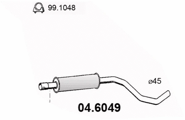 Centre Muffler (04.6049)