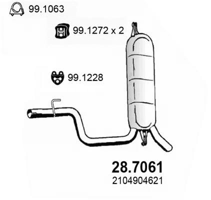 Rear Muffler (28.7061)