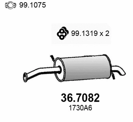 Rear Muffler (36.7082)
