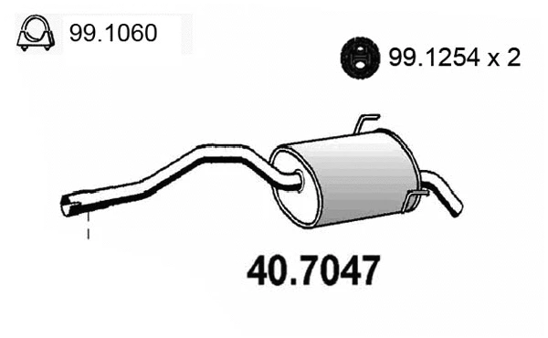 Rear Muffler (40.7047)