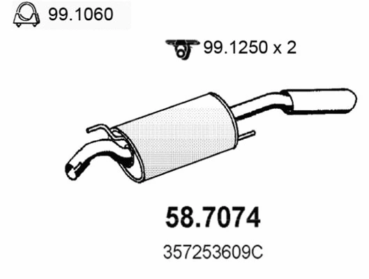 Rear Muffler (58.7074)