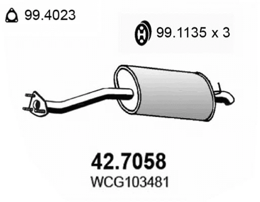 Rear Muffler (42.7058)