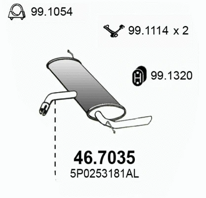 Rear Muffler (46.7035)