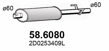 Centre Muffler (58.6080)