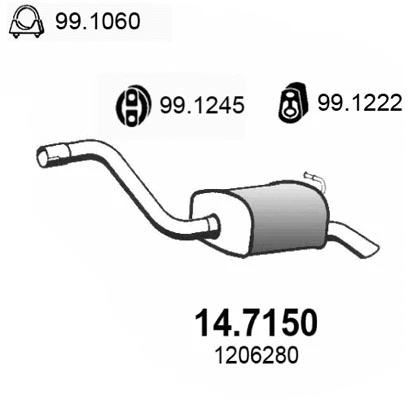 Rear Muffler (14.7150)
