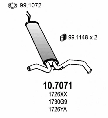 Rear Muffler (10.7071)