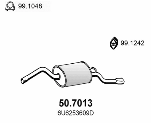 Rear Muffler (50.7013)