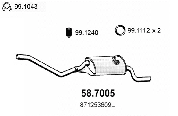 Rear Muffler (58.7005)
