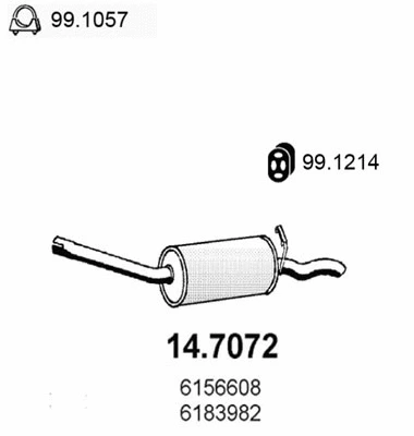 Rear Muffler (14.7072)