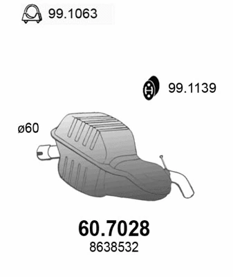 Rear Muffler (60.7028)