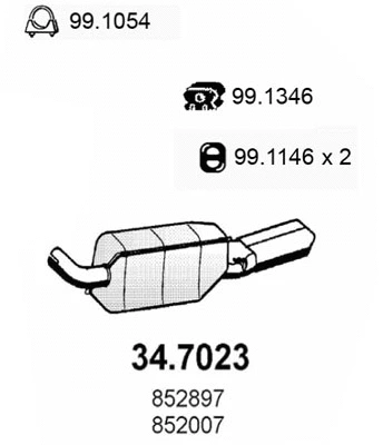 Rear Muffler (34.7023)