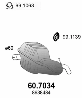 Rear Muffler (60.7034)
