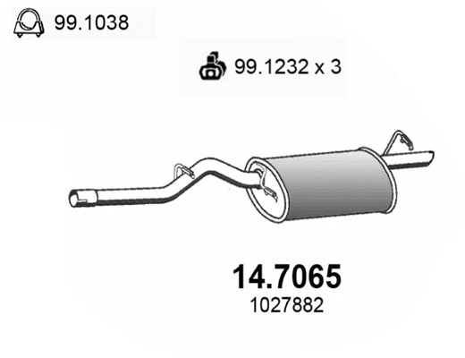 Rear Muffler (14.7065)