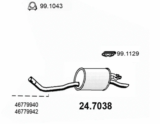 Rear Muffler (24.7038)