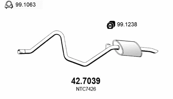Rear Muffler (42.7039)